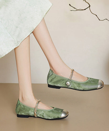 Apricot Cowhide Buckle Loafers Penny Strap Splicing Boutique