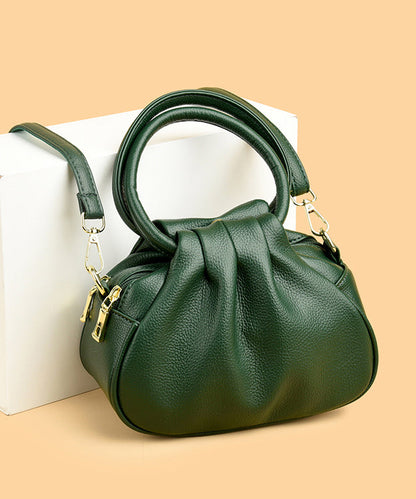 Boutique Leather Tote Calf Handbag Mulberry Wrinkled