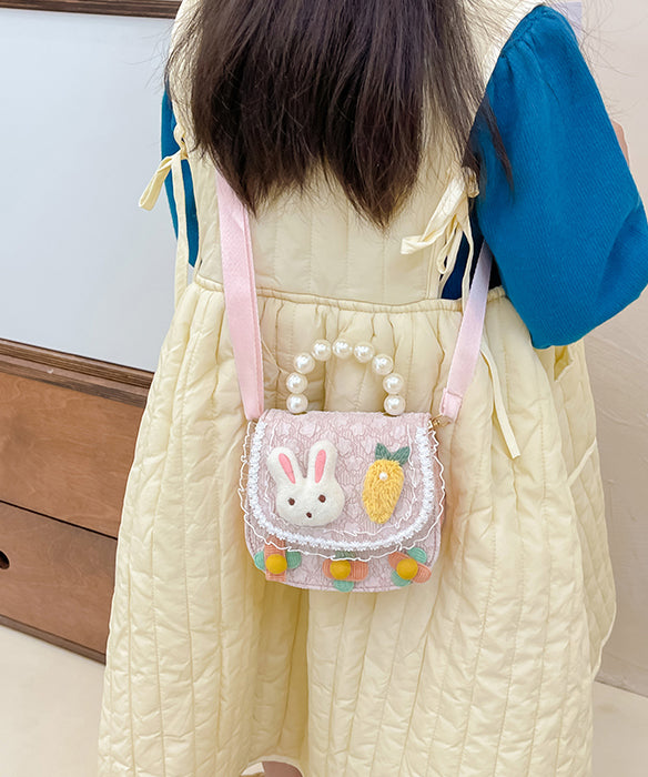 Boutique Pink Rabbit Pearl Decoration Messenger Bag IU018