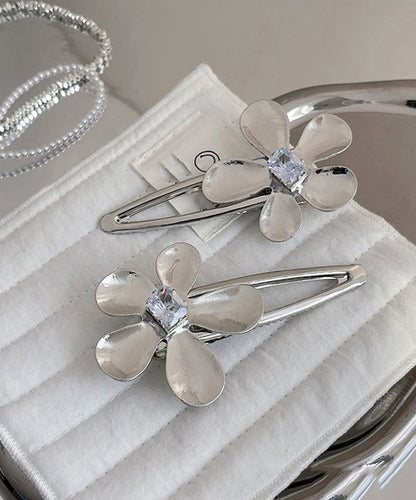 Zircon Alloy Boutique Floral Silk Hairpin