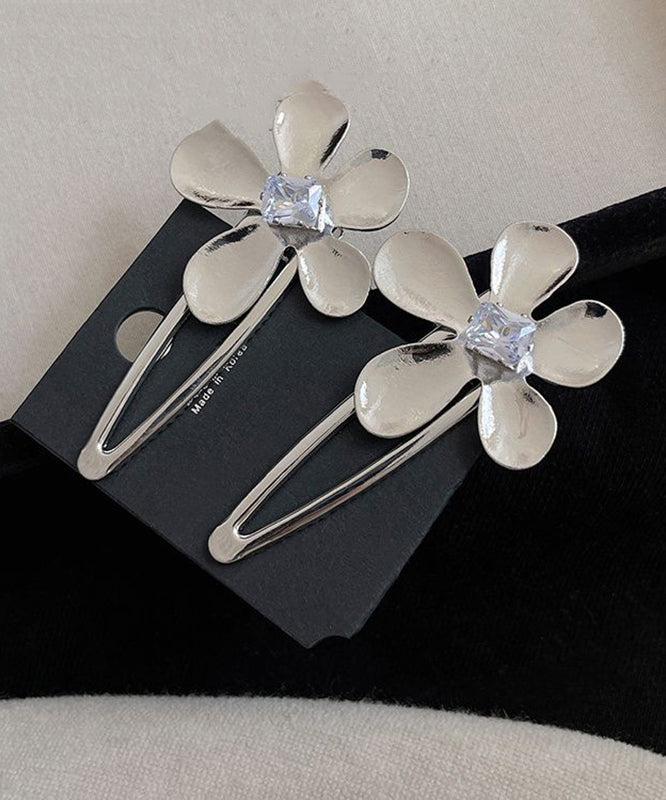 Zircon Alloy Boutique Floral Silk Hairpin