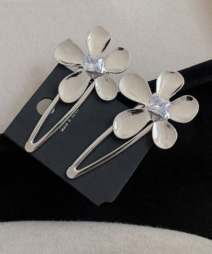Zircon Alloy Boutique Floral Silk Hairpin