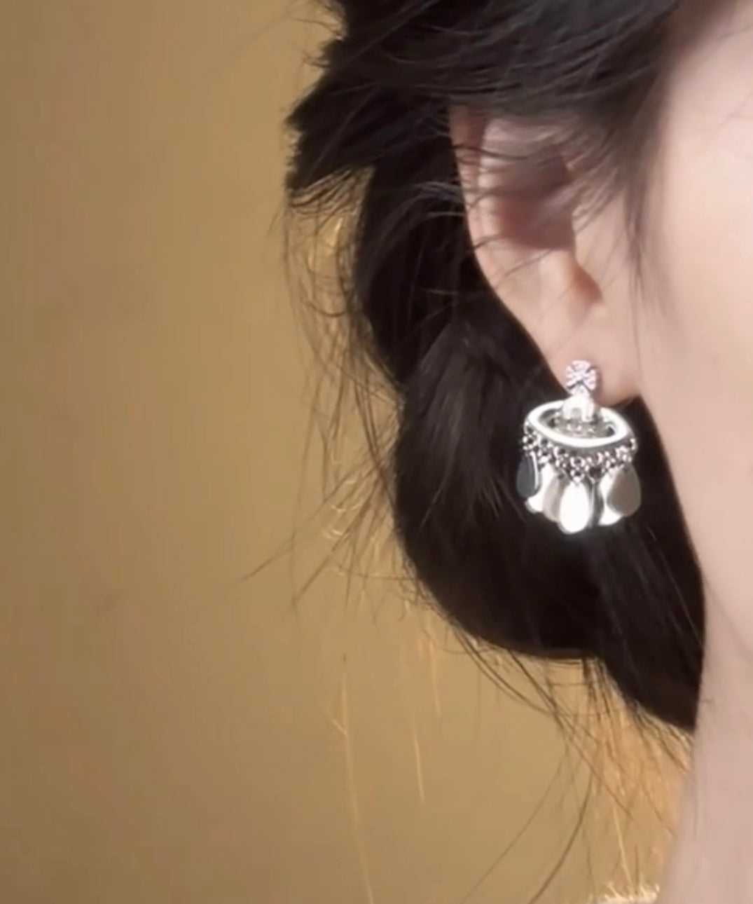 Silk Boutique Overgild Zircon Saturn Copper Tassel Sequins Drop