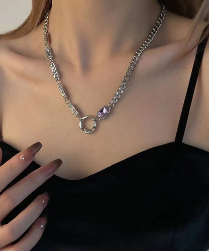 Lariat Silk Boutique Asymmetrical Out Steel Stainless Hollow