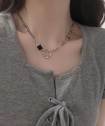 Lariat Silk Boutique Asymmetrical Out Steel Stainless Hollow