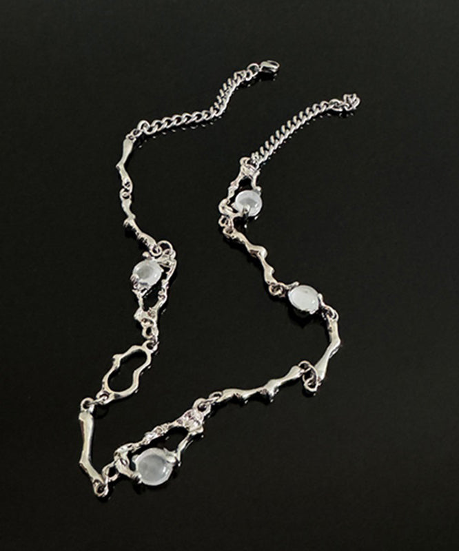 Boutique Cat Stone Silk Asymmetrical Pendant Eye Steel Stainless