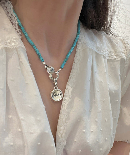 Cherry Boutique Stainless Steel Blossoms Silk Beading Turquoise