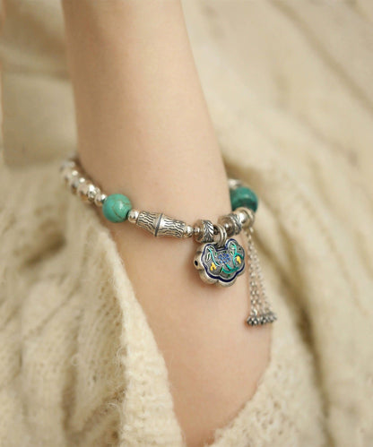 Charm Turquoise Silver Silk Boutique Bracelet Bracelets Sterling
