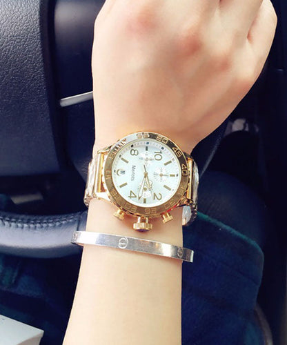 Steel White Quartz Movement Boutique Stainless Watches Machinery