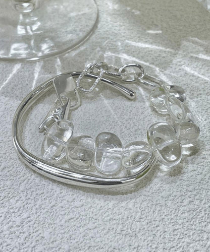 Chain Sterling Silver Crystal Nude Brief Bracelet