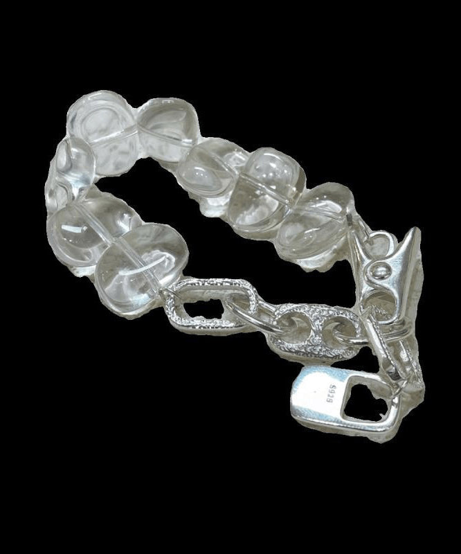 Chain Sterling Silver Crystal Nude Brief Bracelet