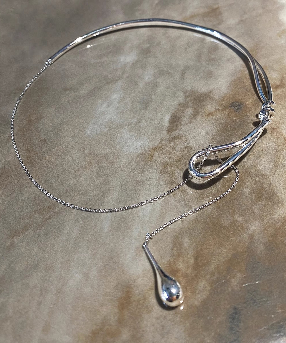 Pendant Stainless Water Steel Silk Brief Necklace Drop