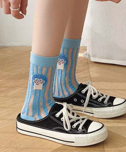 Cartoon Summer Thin Breathable Two Sided Trendy Socks KJ049