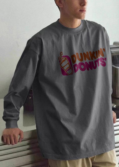 Cotton Neck Men Spring Print O T Black Casual Shirts