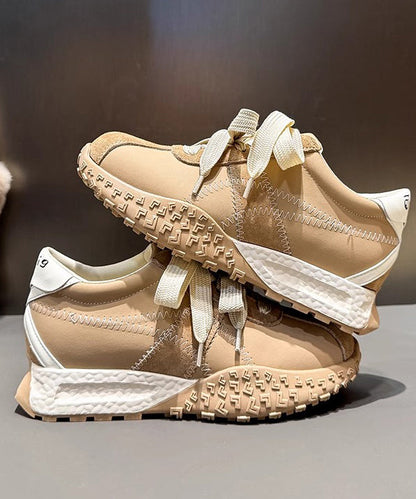 Casual Up Comfy Platform Shoes Navy Splicing Lace