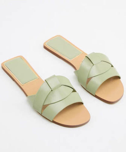 Slippers Flat Peep Toes Cross Denim Casual Toe Summer Blue Strap