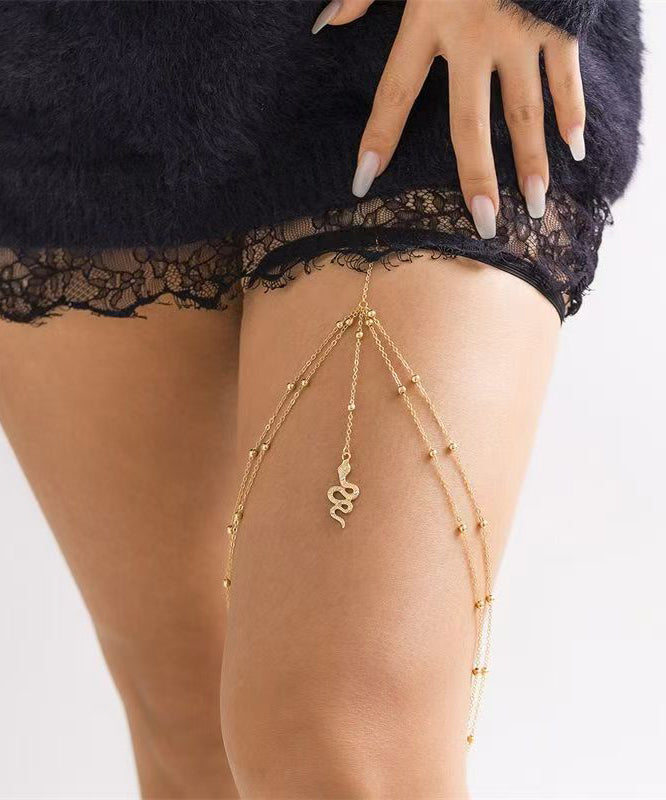 Silk Casual Zircon Serpentine Body Sterling Silver Tassel Beach