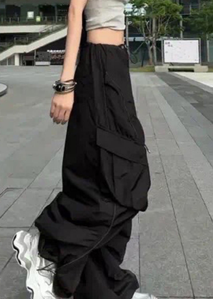 Casual Silvery Summer Drawstring Pants Pockets