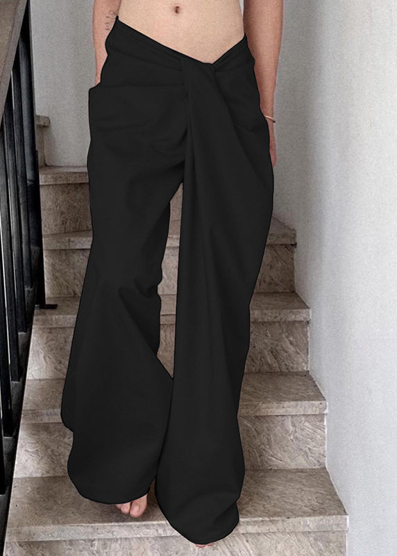 Asymmetrical Pants Solid Spring Leg Casual White Wide