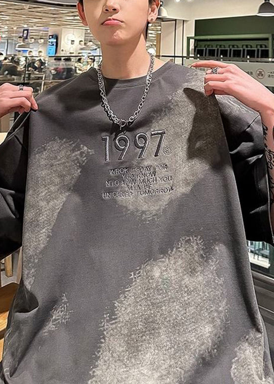 Tie Summer White T Cotton Shirt Men Casual Dye Embroideried