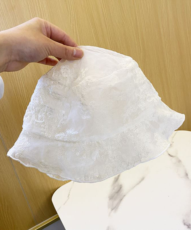 Lace Bucket Hat Black Embroidered Chic