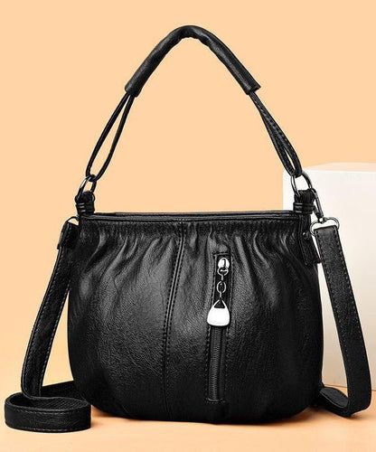 Chic Versatile Leather Faux Shoulder Brown Bag