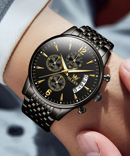 Gold Watches Steel Machinery Movement Stainless Chic Quartz