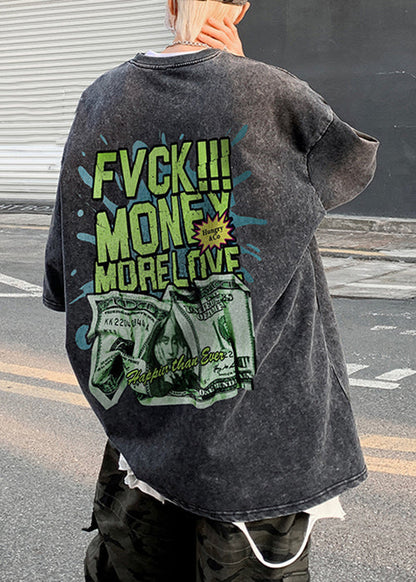 T Cotton Men Print Green Sleeve Letter Half Best Chic Shirts