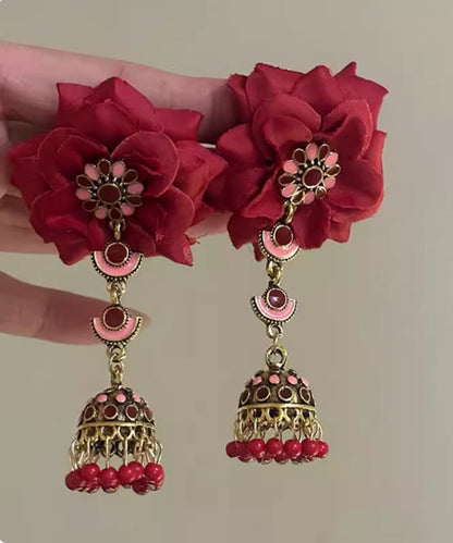 Mulberry Rose Chic Earrings Tassel Drop Overgild Silver Sterling