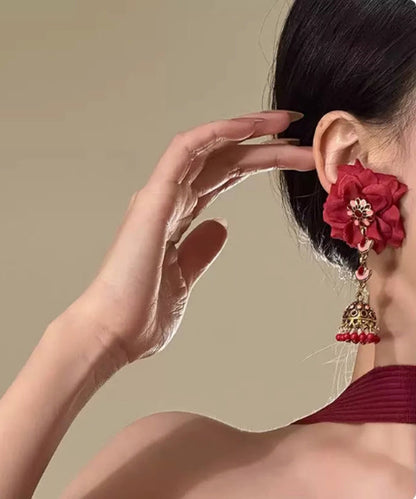 Mulberry Rose Chic Earrings Tassel Drop Overgild Silver Sterling