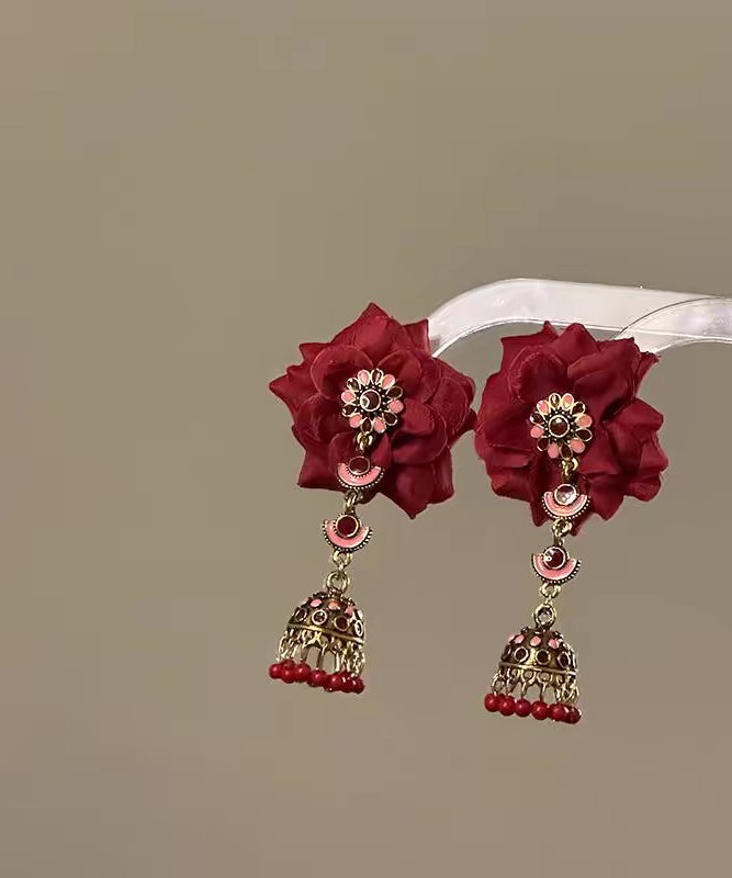 Mulberry Rose Chic Earrings Tassel Drop Overgild Silver Sterling