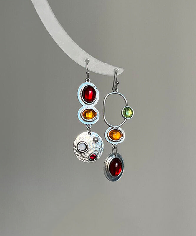 Silver Sterling Rainbow Geometry Out Hollow Chic Alloy Drop