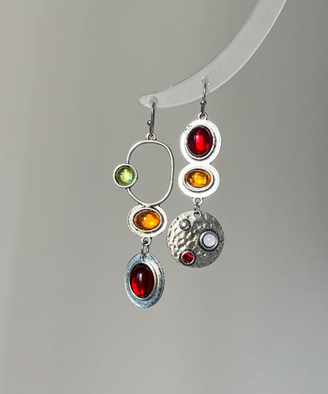 Silver Sterling Rainbow Geometry Out Hollow Chic Alloy Drop