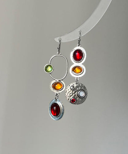 Silver Sterling Rainbow Geometry Out Hollow Chic Alloy Drop