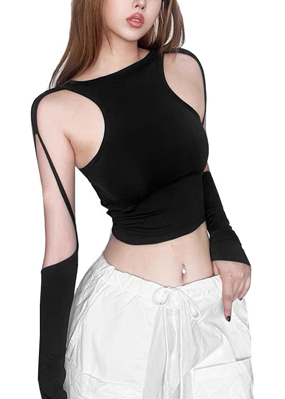 Shoulder Top Asymmetrical Chic Summer Rose Cold