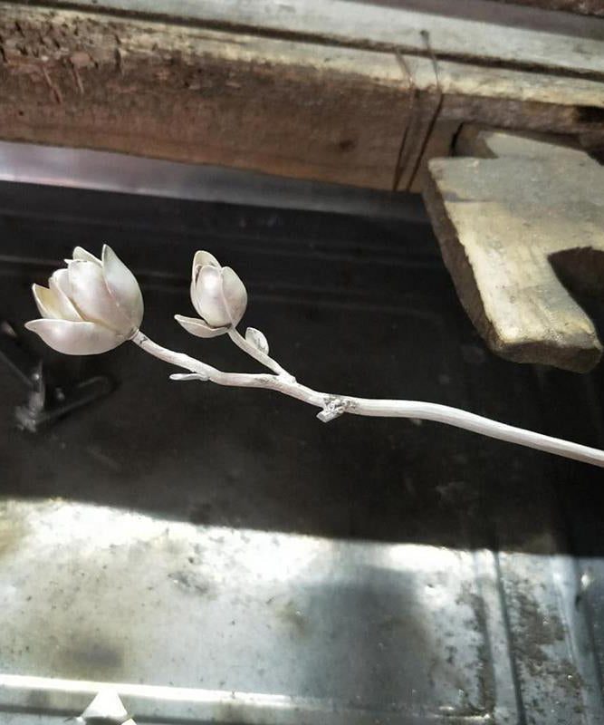 Chic Silk Sterling Silver Yulan Magnolia Hairpin TX047