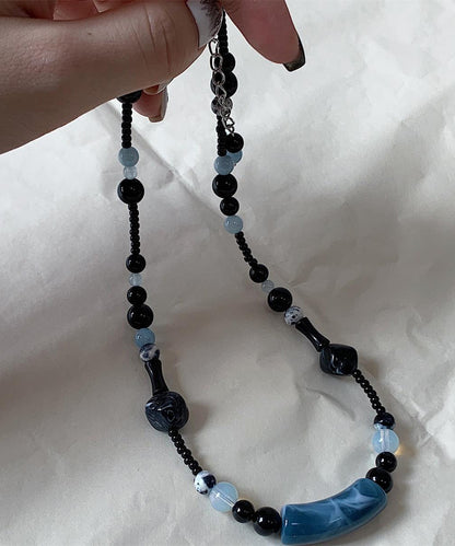 Gratuated Style Alloy Chinese Black Necklace Beading Bead