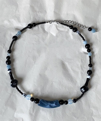 Gratuated Style Alloy Chinese Black Necklace Beading Bead