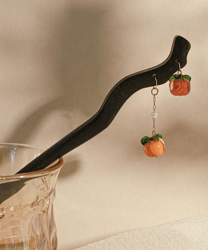 Tassel Style Hairpin Black Wooden Chinese Persimmons