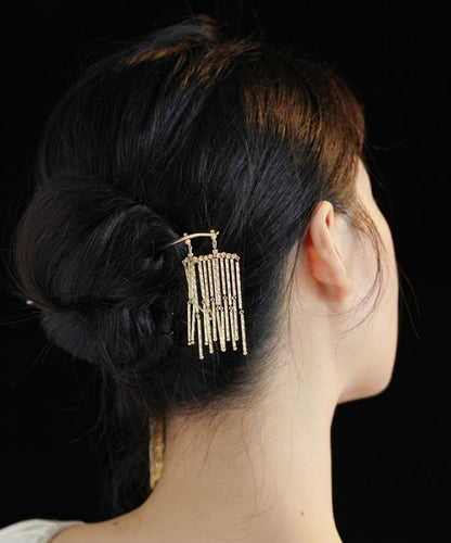 Hairpin Chinese Gold Sterling Style Silver Tassel Overgild