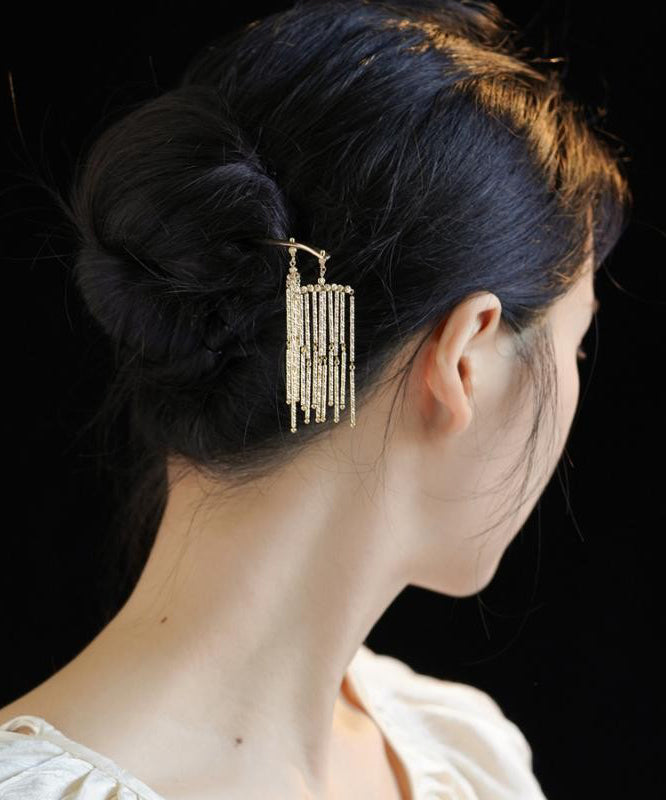 Hairpin Chinese Gold Sterling Style Silver Tassel Overgild