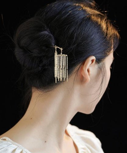 Hairpin Chinese Gold Sterling Style Silver Tassel Overgild