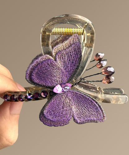 Zircon Butterfly Embroidery Green Chinese Hairpin Style Acrylic