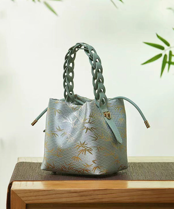 Handtasche aus Jacquard-Kalbsleder im chinesischen Stil QF020