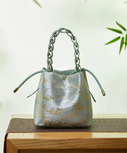 Handtasche aus Jacquard-Kalbsleder im chinesischen Stil QF020