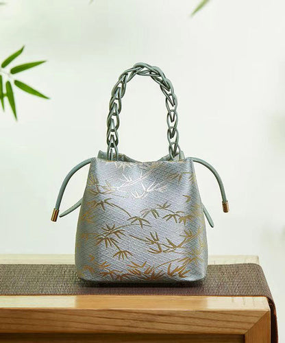 Handtasche aus Jacquard-Kalbsleder im chinesischen Stil QF020