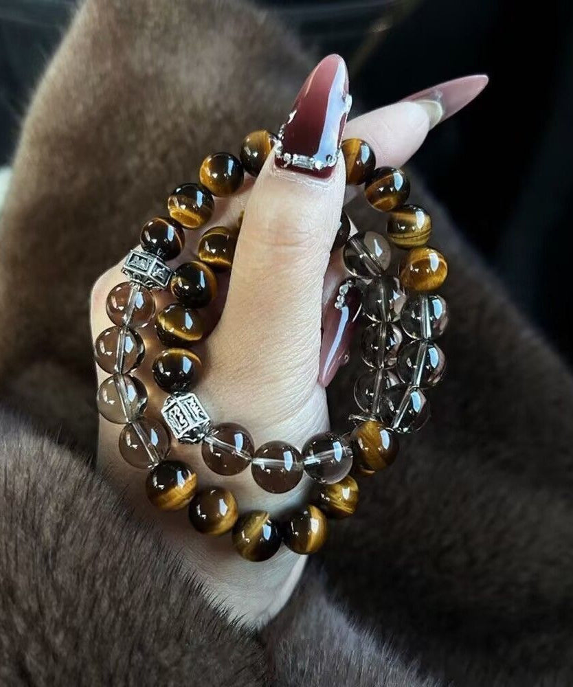 Bracelet Chinese Tiger's-Eye Metal Style Chain