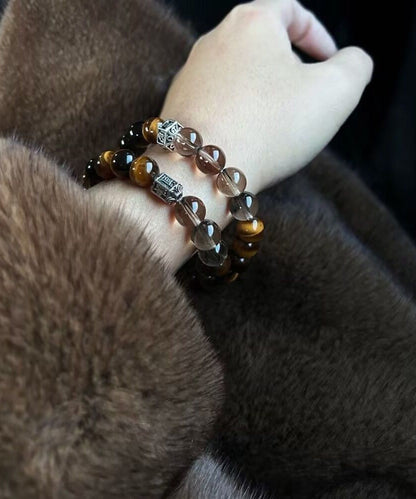 Bracelet Chinese Tiger's-Eye Metal Style Chain