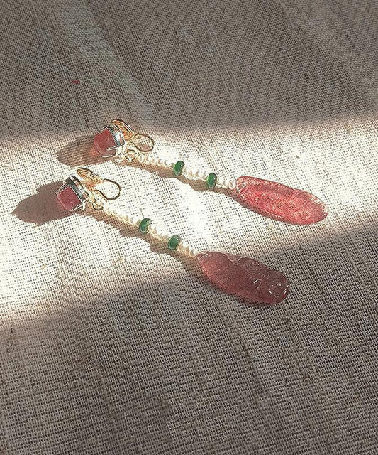 Water Style Drop Alloy Chinese Crystal Red Resin Watermelon