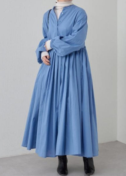 Spring Shirts Dress Grey Wrinkled Classy Solid Cotton